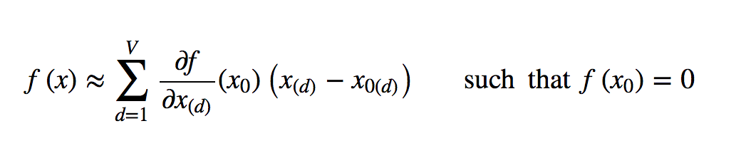Equation for taylor series with root point